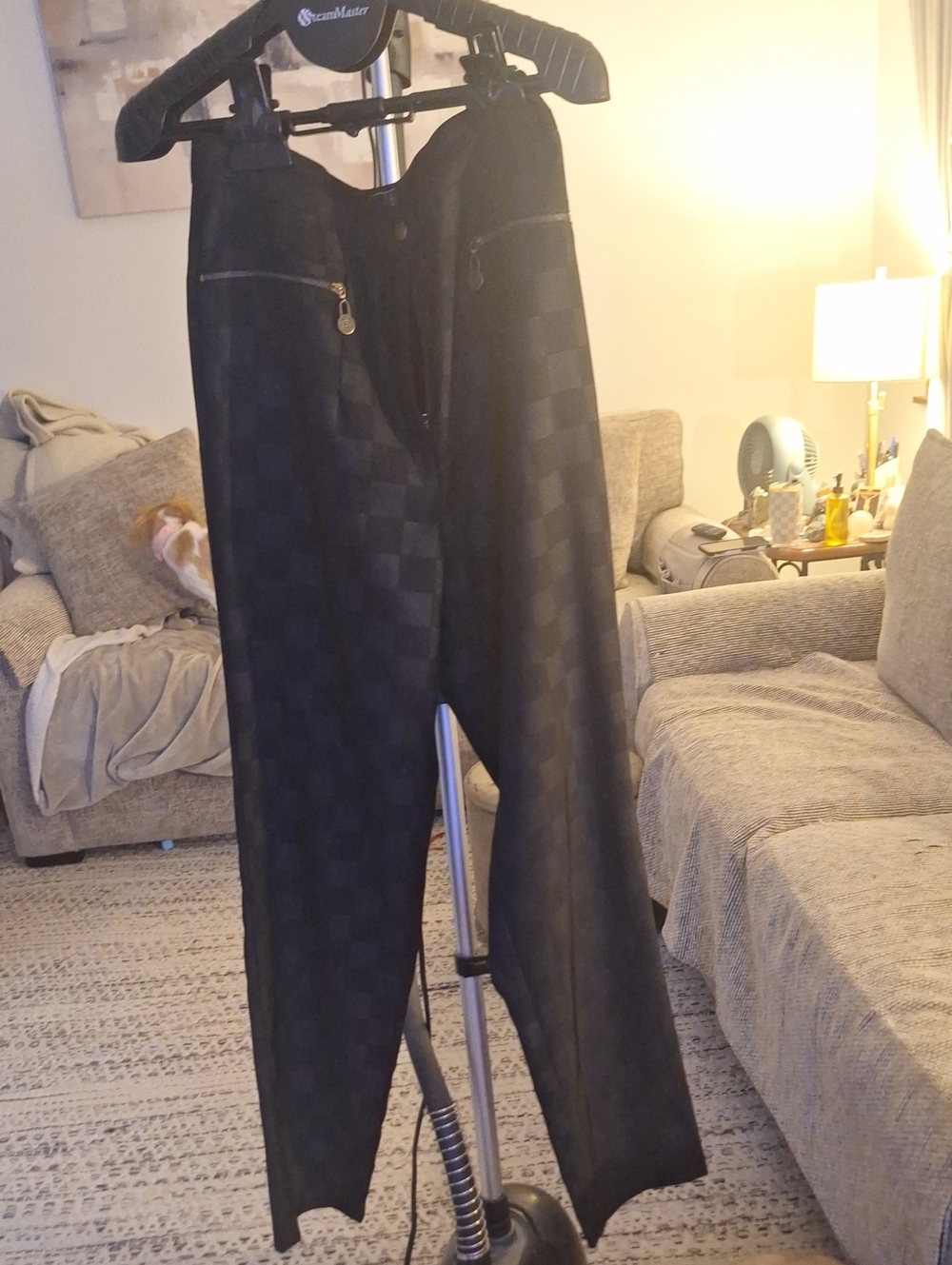 Fendi Black Check-Pattern Men's Dress Pants
